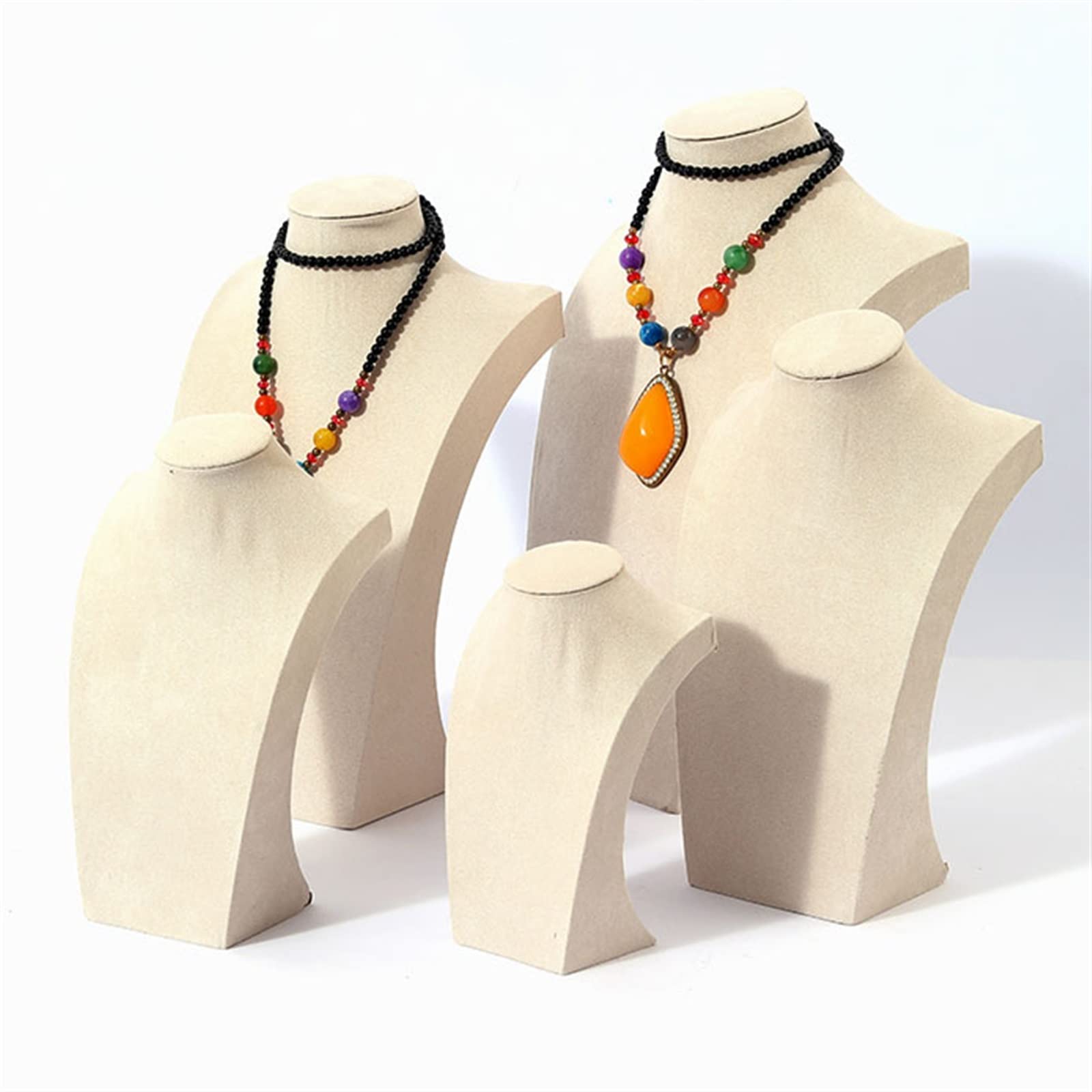 GLigeT Porte Bijoux Collier pendentif chaîne bijoux buste présentoir velours 3 dimensions bijoux buste support collier pendentif chaîne bijoux présentoir Support Bijoux (Size : 29.5cm)