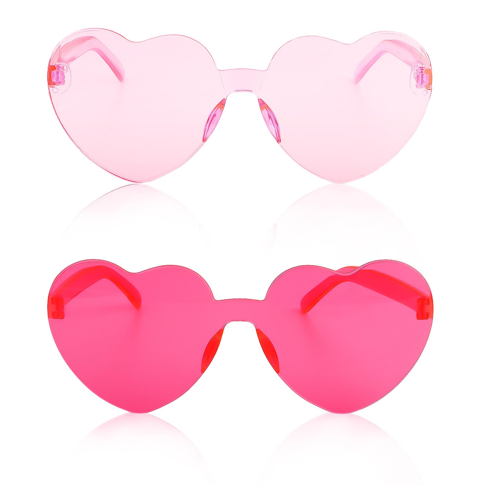 Heart Sunglasses 2 Pairs Heart Shaped Glasses for Women Cute Funny Party Glasses Party Favors Accessories