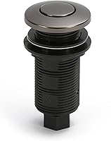 Vista 3 de Lew Electric Interruptor de aire y controlador de eliminación de basura con botón (negro inoxidable)