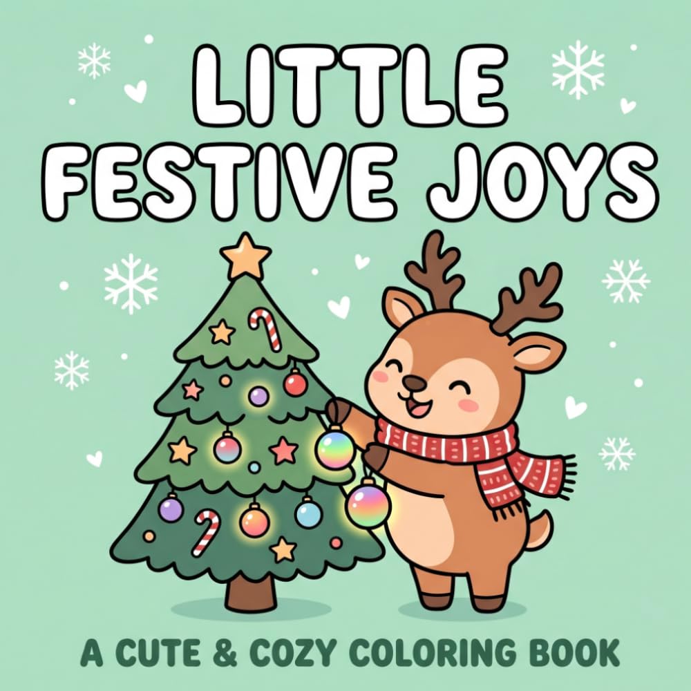 Little Festive Joys: A Cute & Cozy Christmas Coloring Book with 40 Storytelling Scenes for Kids