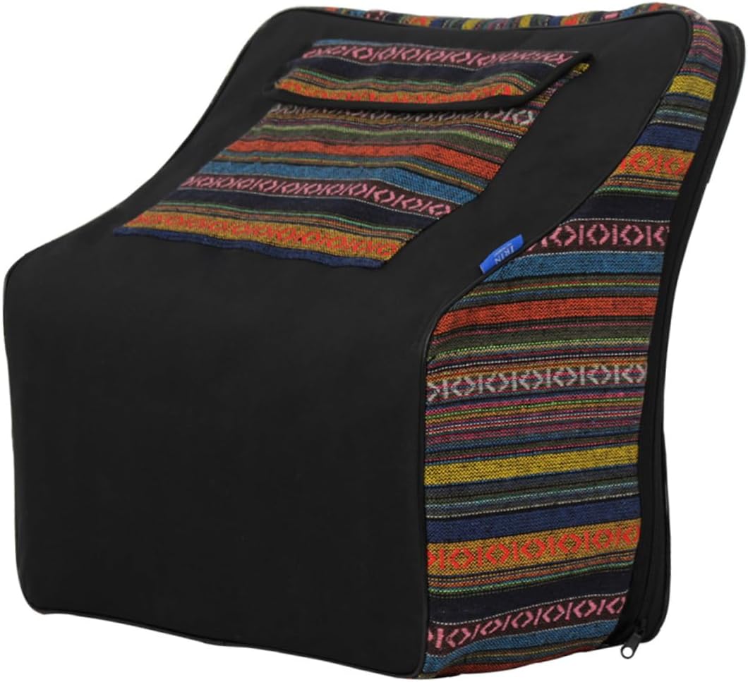 ibasenice 1set Ethnic Style Accordion Gig Bag Thick Padded Storage Case for Bass Accordions Ergonomic Shoulder Straps for Easy Carrying Black
