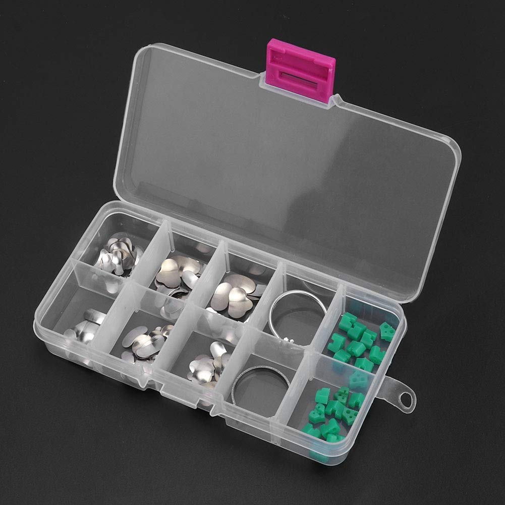 Matrici Dentali, Set Professionale di 100 Matrici Sezionali in Metallo con 20 Cunei e Anelli, Strumenti Odontoiatrici per Trattamenti di Precisione, Kit Completo per Cliniche e Studi Dentistici