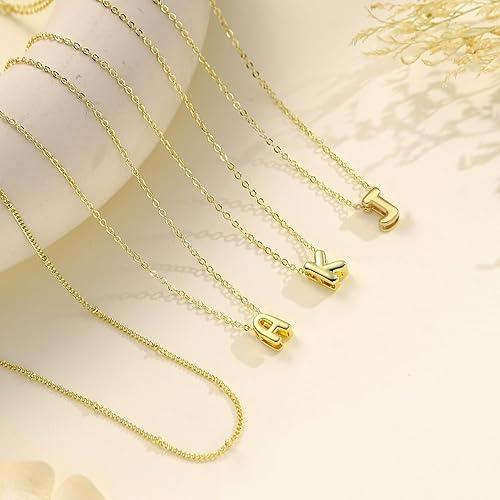 Miniatura 4 de Collar de letras doradas y plateadas, con inicial en capas para mujer, pequeños collares con dije, gargantilla delicada, collar lindo apilable,