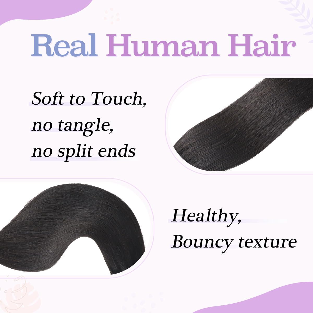 Sindra Clip in Hair Extensions Natural Black Color #1B 16inch 100g Silky Straight Real Human Hair Thick Clip in Extensions #1b 16" - Image 2
