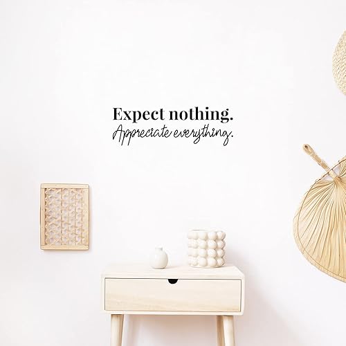 Calcomanía de vinilo para pared, diseño de optimismo motivacional, con cita para el hogar, dormitorio, sala de estar, trabajo, oficina (negro)