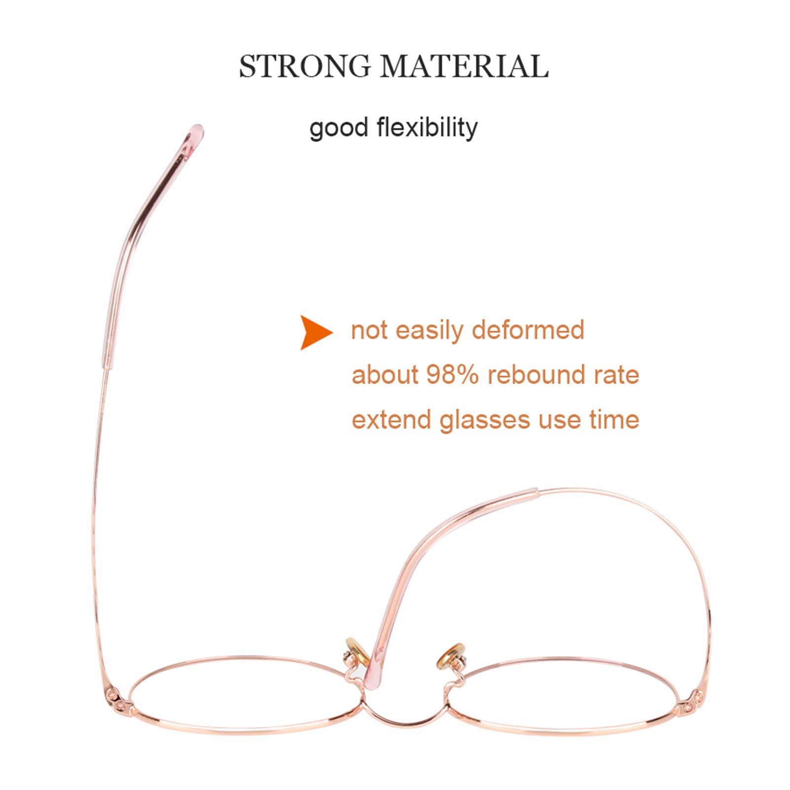 3 Occhiali Vista Rettangolare,Da Lettura Grandi In Metallo Con - Foto 5