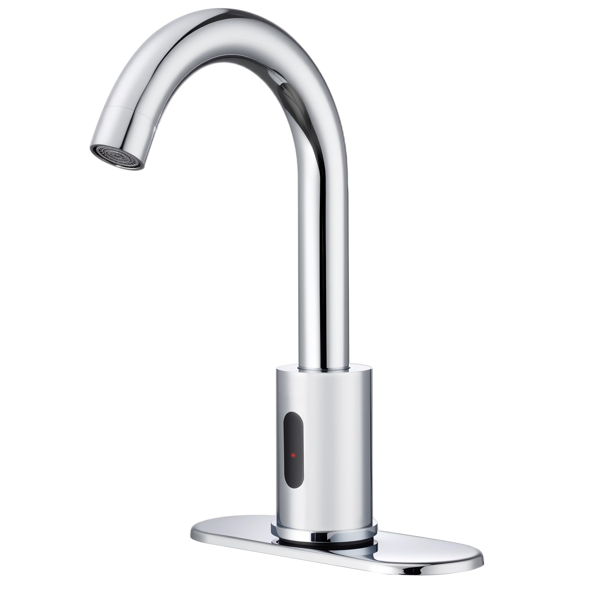Touchless Bathroom Faucets for 1 or 3 Hole, Tall Body Automatic Bathroom Sink Faucets with Deck Plate,Silver Motion Sensor Commercial Faucets for Bathroom&amp;Kitchen,360° Swivel Spout,Chrome