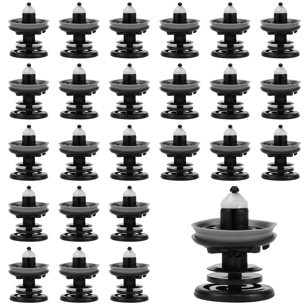 25 PCS Car Interior Door Card Trim Clips Car Panel Mounting Trim Clips Auto Door Trim Fixing Clips Plastic Bumper Fastener Clips for T5, A1, A4, A5, A6, Golf 5, 6, 7 Door Trim Panels (Black)