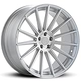 Road Force RF15 - Staggered 22 Inch Wheels (Set of 4 Rims) - Silver Machined Finish - Fits Most Sedans, Coupes, and SUVs - Concave Wheels