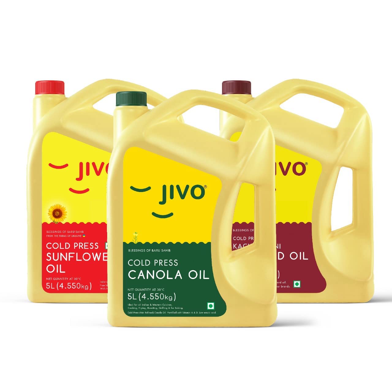Jivo Canola Cold Press Edible Oil, Kachi Ghani mustard Oil & Chemical Free Cold Pressed Sunflower Oil (5L Each) | |Healthy Cooking for Daily use | Organic & natural Oil (15 Litres) (B0B3XSMYNY) Amazon Price History, Amazon Price Tracker