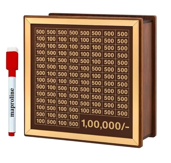 1 Lakh Money Box Money Saving Challenge Box with Numbered Slots 1 Lakh Goal Saving Box Small Amount Big Saving Box Gullak Piggy Bank Daily Saving Piggy Bank for Home, Kids & Adults-image-26