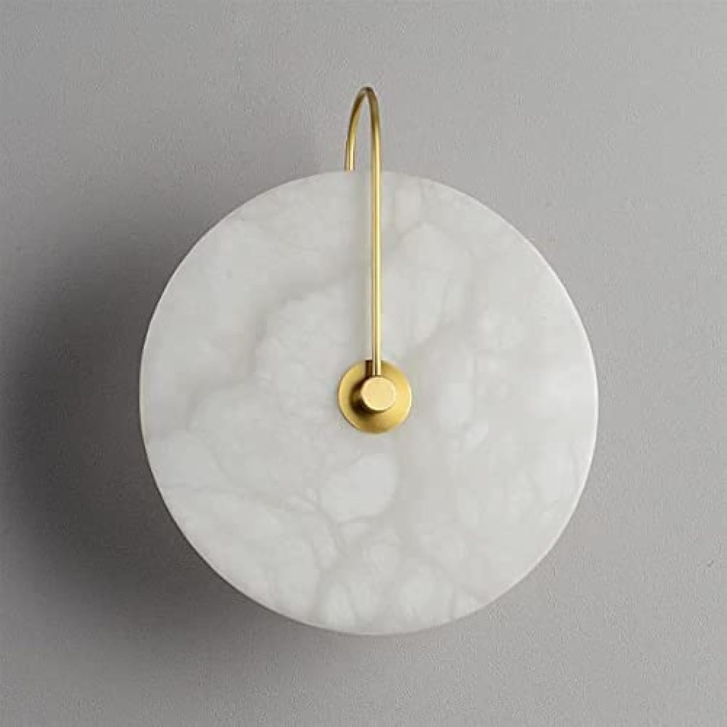 Lampa nocna do wnętrz, rozproszone światło z góry, skandynawski styl naturalny kamienny klosz marmurowy klosz metalowa podstawa chiński styl idealna do salonu, jadalni, korytarza, studia