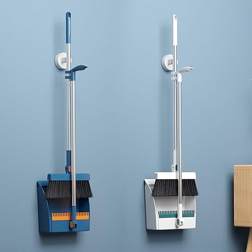 Juego de escobas de pie y recogedor giratorio de 180 para limpieza profunda, para el hogar, interiores, raspar dientes y raspadores, tipo hebilla,