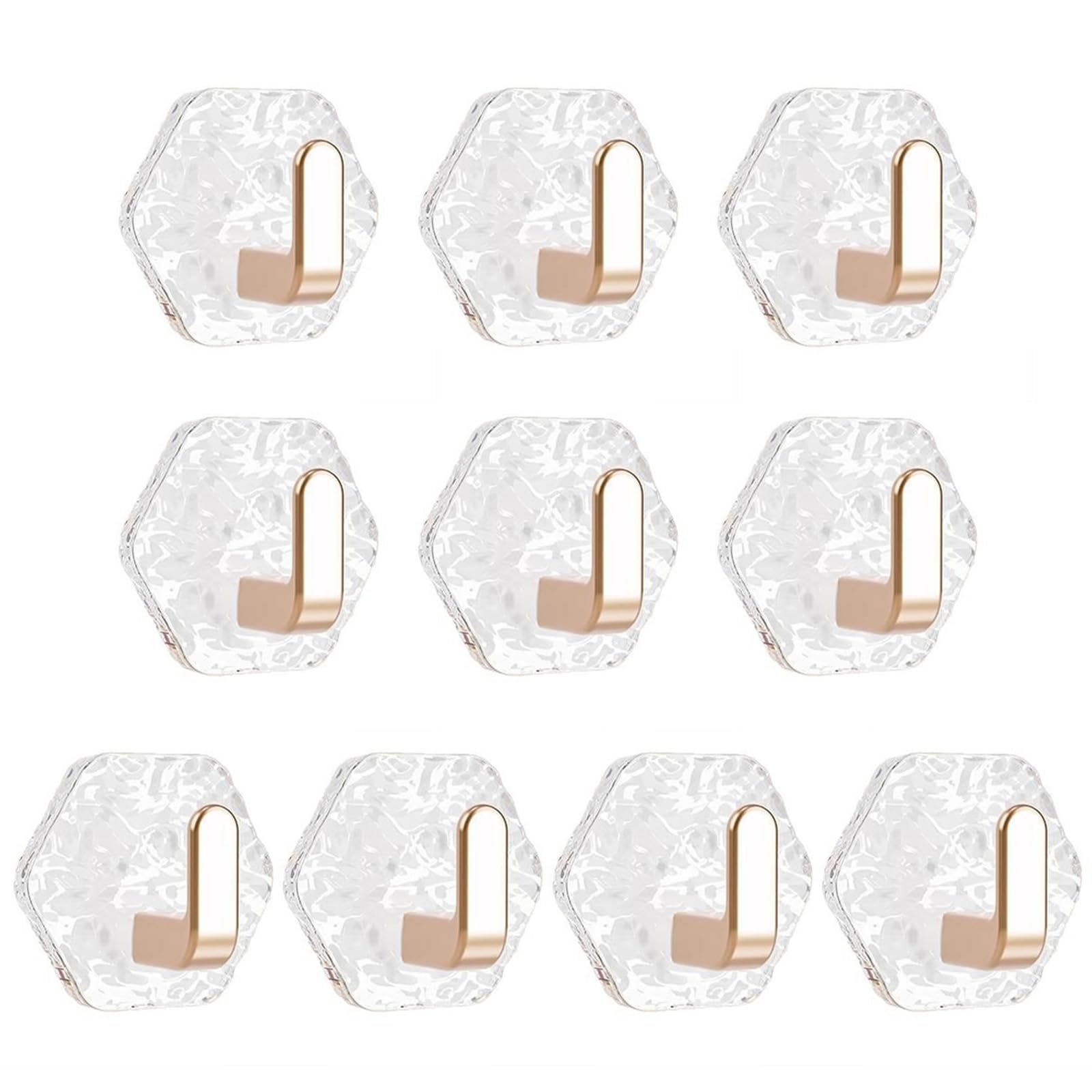 Obotsnoi 10Pcs Invisible Acrylic Adhesive Hook Sturdy Materials Without Damage Wall Mount Accessory for Home Organization Multipurpose Acrylic Adhesive Hook