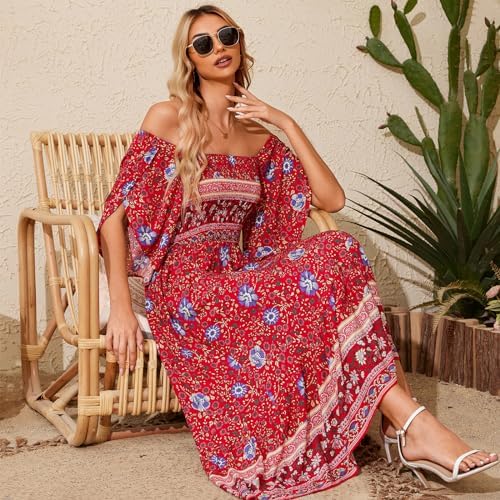 Women's Long Maxi Dress Sexy Off Shoulder Floral Dominican Republic | Ubuy Women's Long Maxi Dress Sexy Off Shoulder Floral Dominican Republic | Ubuy