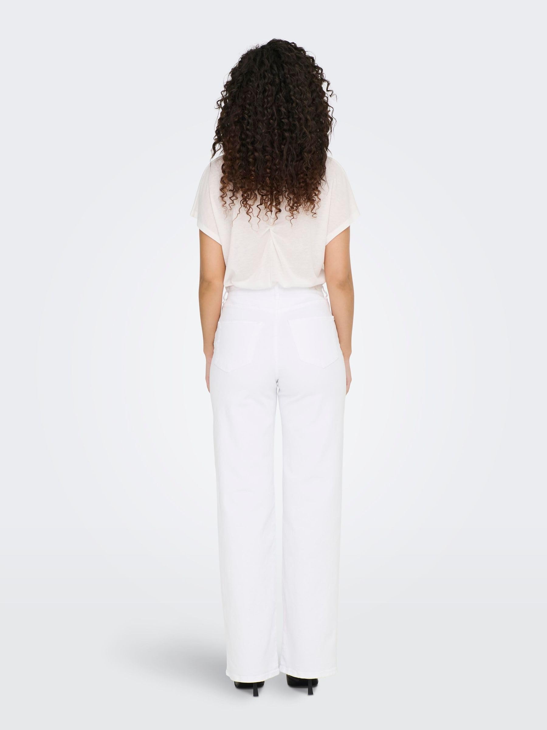 ONLY Jeans Femminili a Gamba Larga ONLJUICY Vita Alta Jeans Taglio Gamba Ampia