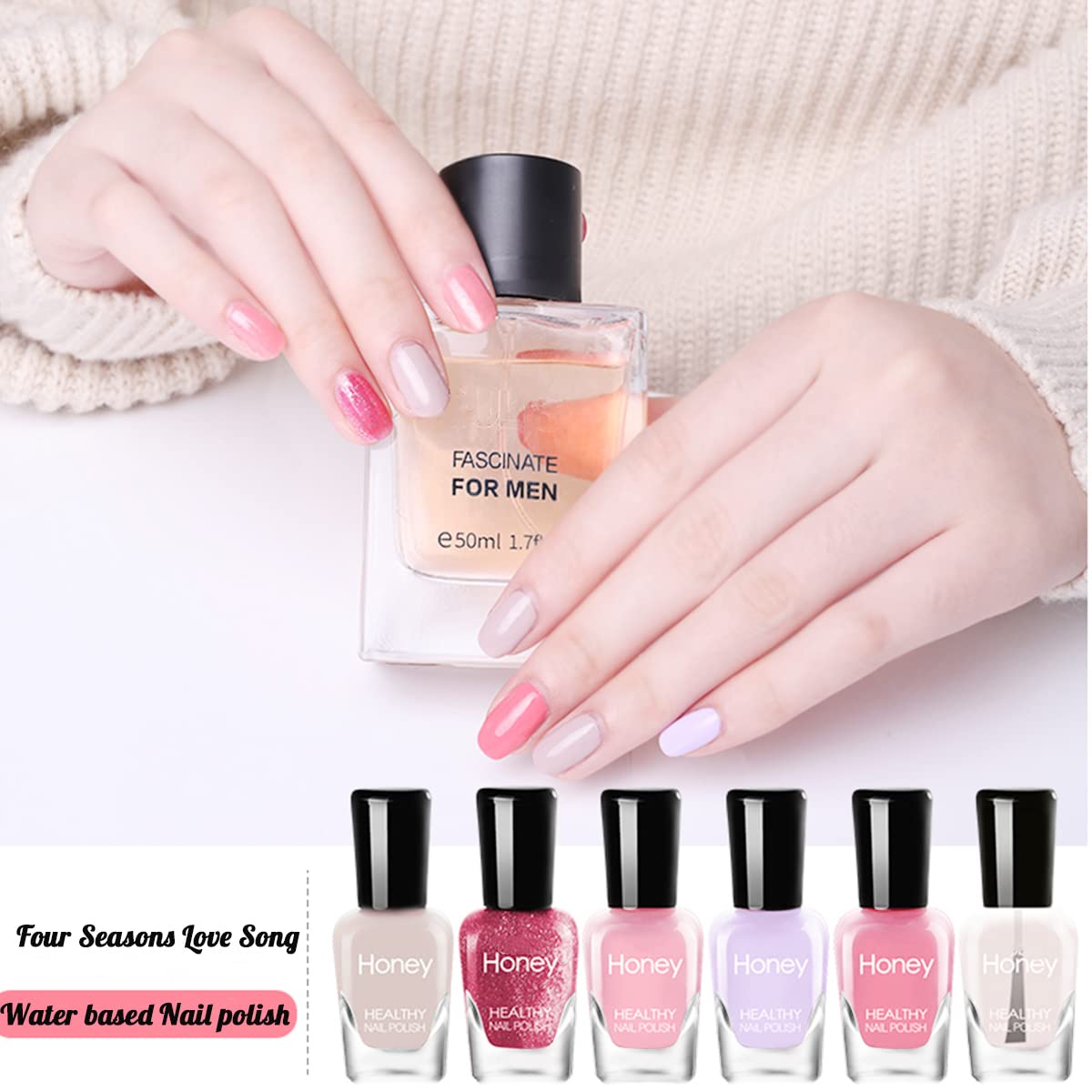 Organic Nail Polish Set for Kids, Water Based, 12 Bottles, 5 mL image 2
