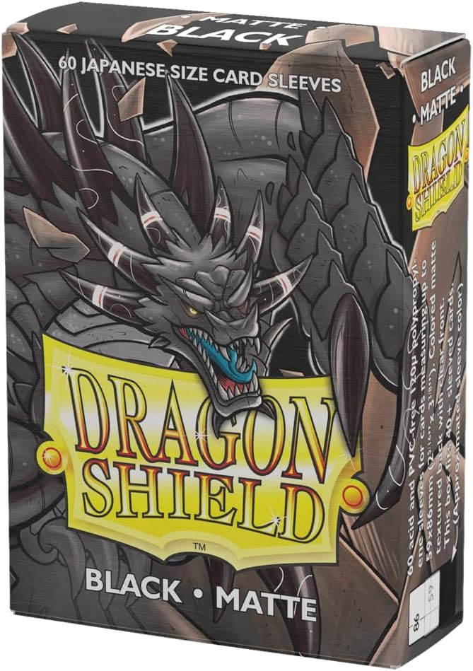 Dragon Shield Matte Black 60Ct Japanese Card Sleeves