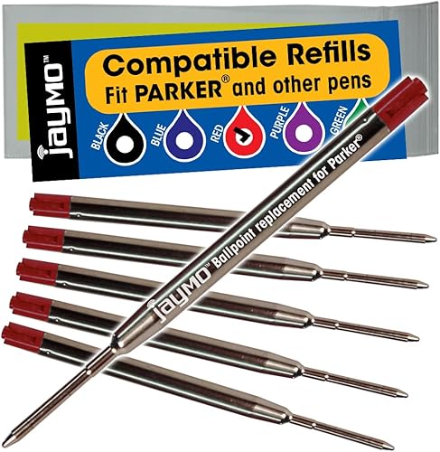 Miniatura 8 de Repuestos compatibles con pluma Parker paquete de 6 unidades Negro