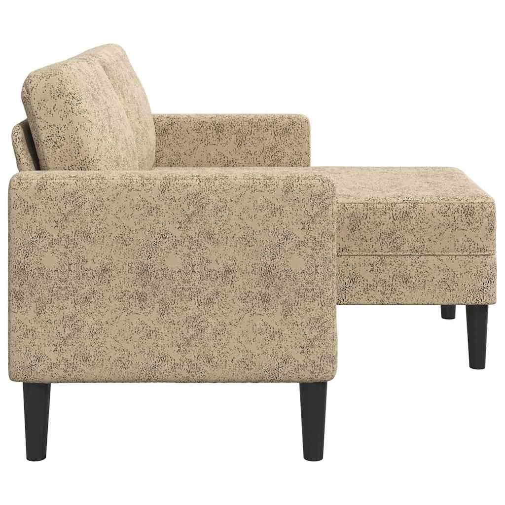 Canapé d Angle 2 Places en Similicuir Gris Clair, méridienne en L 125 cm, Sofa Compact avec Mousse et Structure métal Bois, pour Salon séjour Appartement Bureau Studio intérieur
