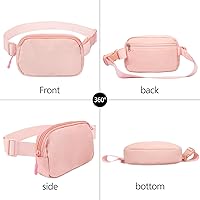 Vista 228 de Riñonera cruzada para mujeres y hombres, bolsa para cinturón para senderismo con correa ajustable, riñonera para correr, entrenamiento, deportes