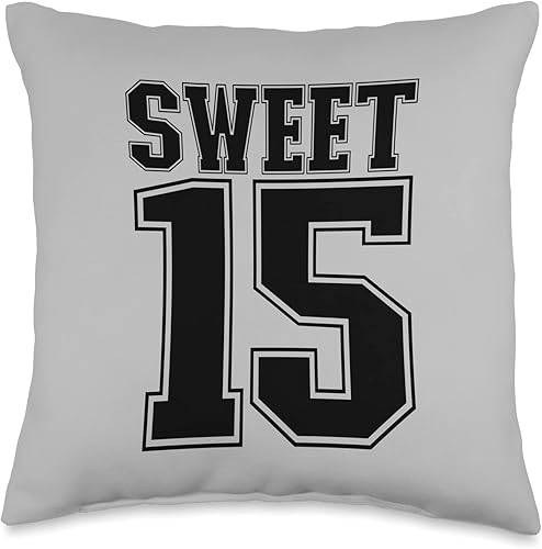 Miniatura 1 de 15th Birthday Quince Squad Quinceanera Co. Sweet 15 - Almohada de quinceañera para niños de 16 x 16 pulgadas, multicolor