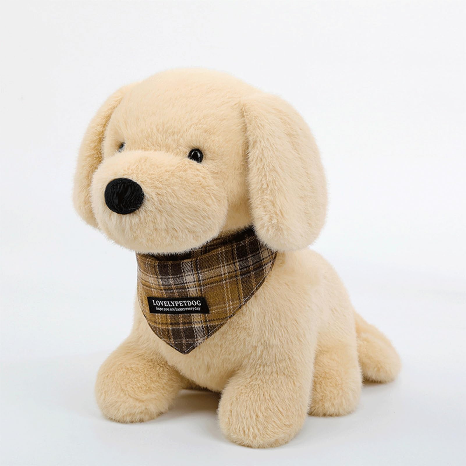Juguete de Peluche Golden Retriever, Perro Labrador Esponjoso con Bufanda, decoración del hogar, compañero de Peluche, Regalo Ideal for niños(Brown,73cm/29in)