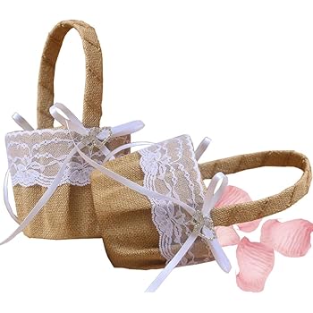 rustic flower girl baskets