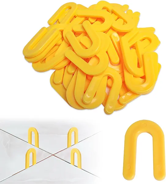 VUAOHIY Tile Leveling System Tile Spacers 3/16 Inch,300PCS Horseshoe Shim,U Shape Plastic Shims for Various Types Floor Wall