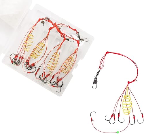 anzuelo de pesca de carpa anzuelo trampa ganchos con alimentador de resorte aparejos de pesca de carpa gruesa