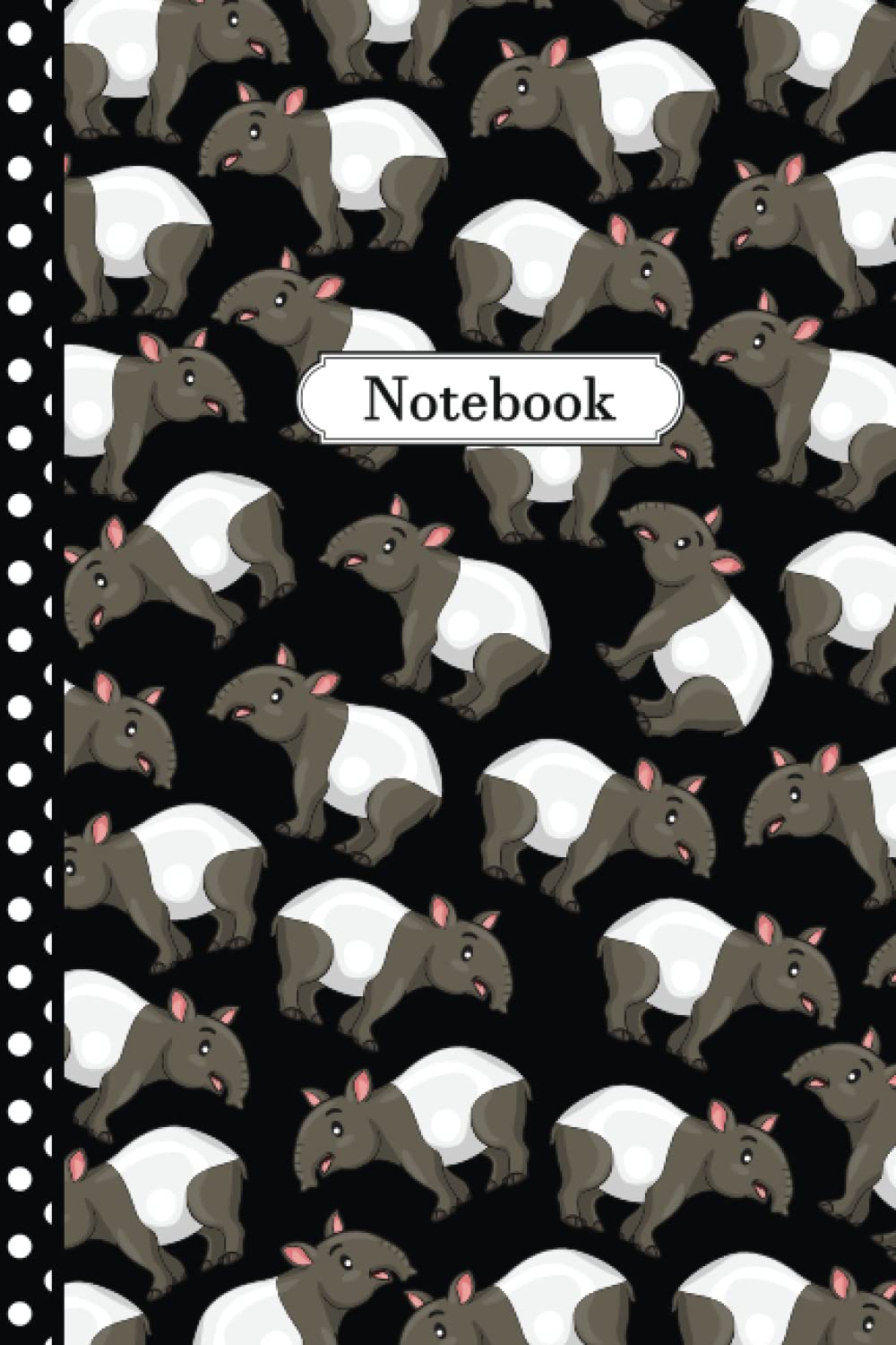 Tapir Notebook: Pretty Tapir Journal: 100 Pages (6x9") Tapir Lined Notebook For Teens, Kids, Students, Girls, Adults, Teachers, School, Birthday Kids Writing Notes