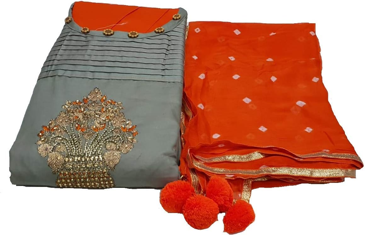 Style Amaze Womens Cotton Satin Dress Material