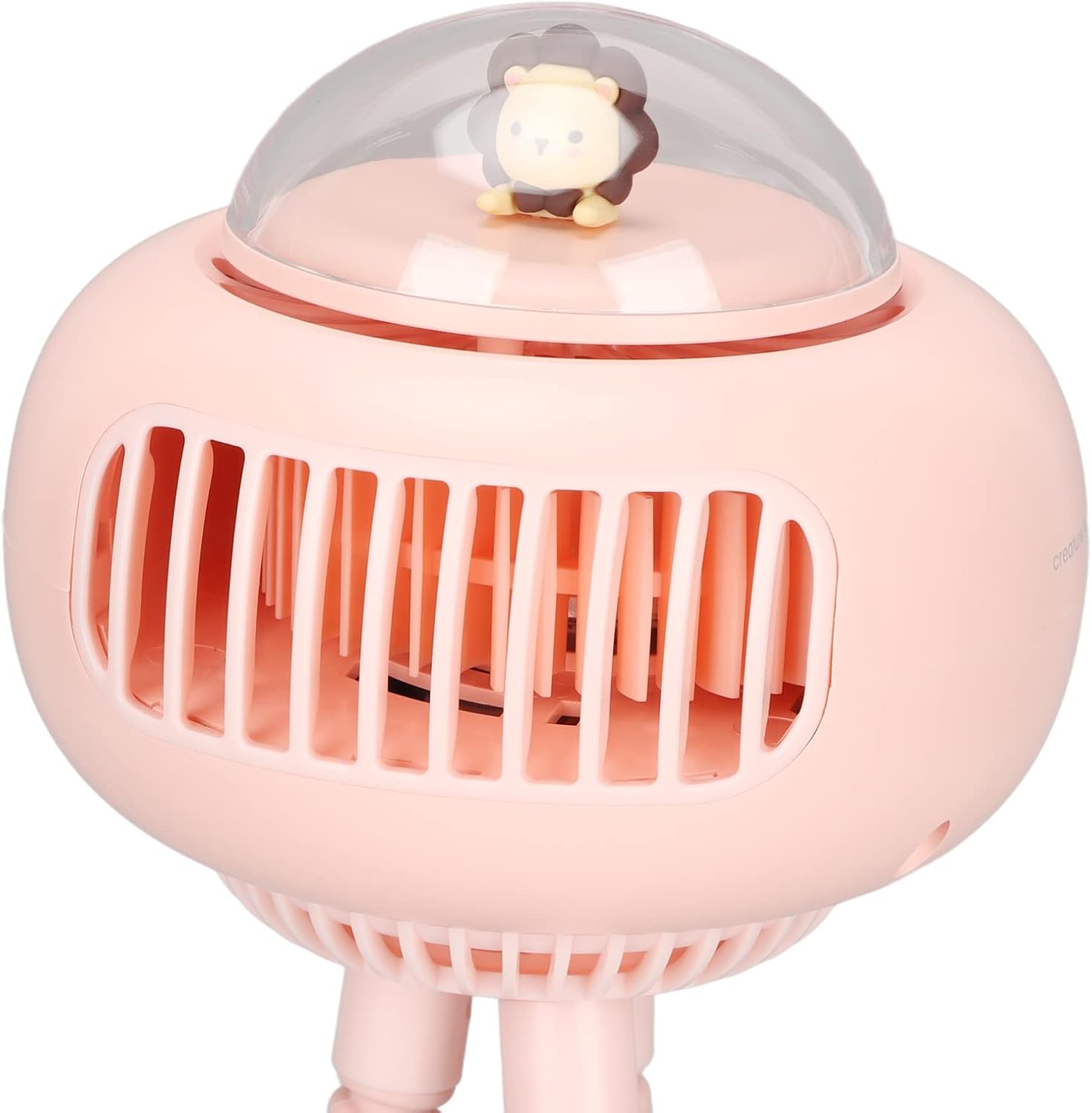 Portable Fan, Small Stroller Fan with Flexible Tripod Clip for Baby, USB Rechargeable and 4 Step Speed, 130 Degree Auto Cranking, for Travel, Car Seat, Camping and Bedroom(Pink)
