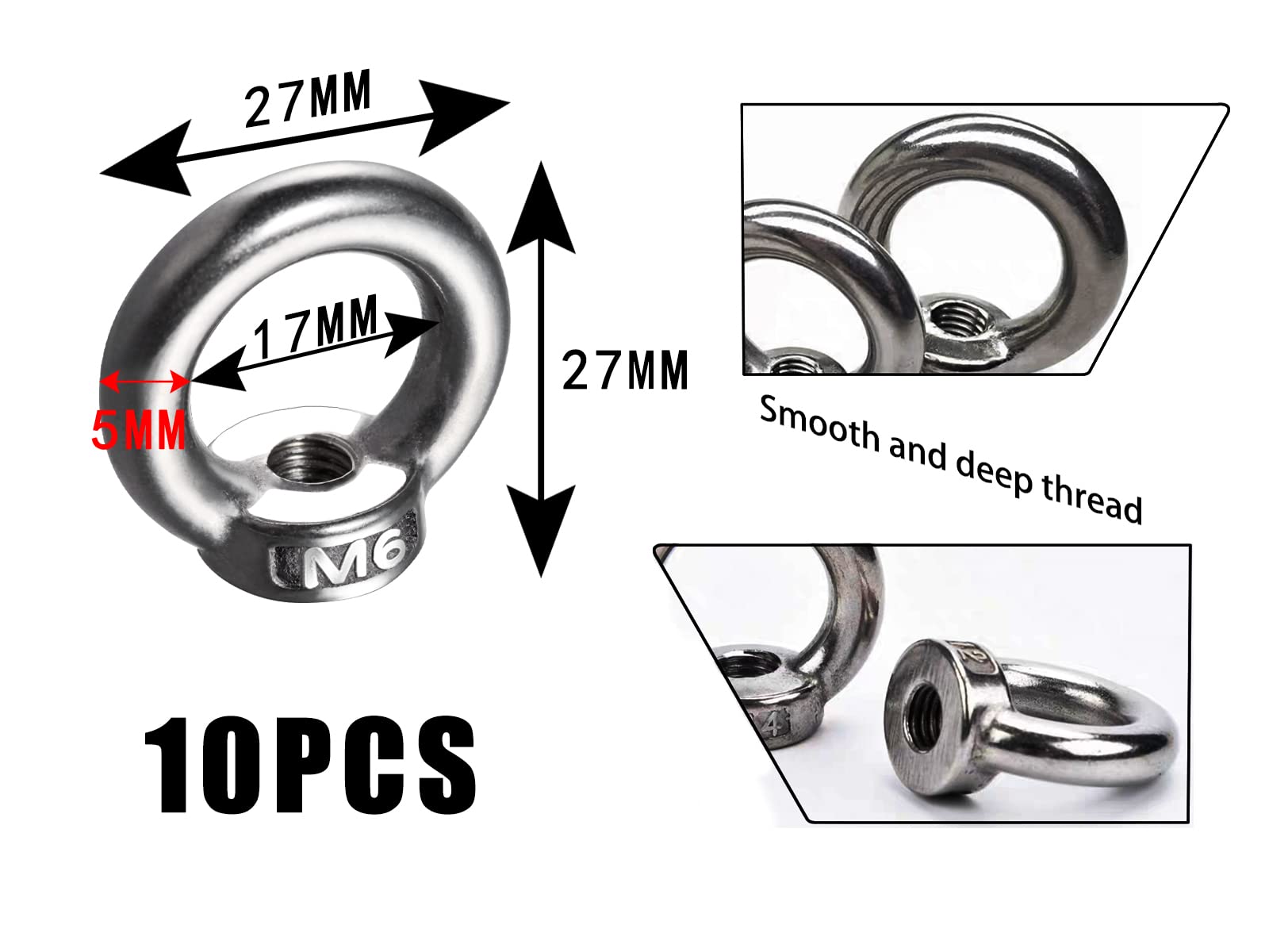 Fissaggi Resistenti Bulloni Lunghi In Acciaio Inox 316 - Con Filettatura Metrica, Per Uso Marino E Industriale, Resistenti Alla Corrosione Fissaggi Professionali - Foto 13