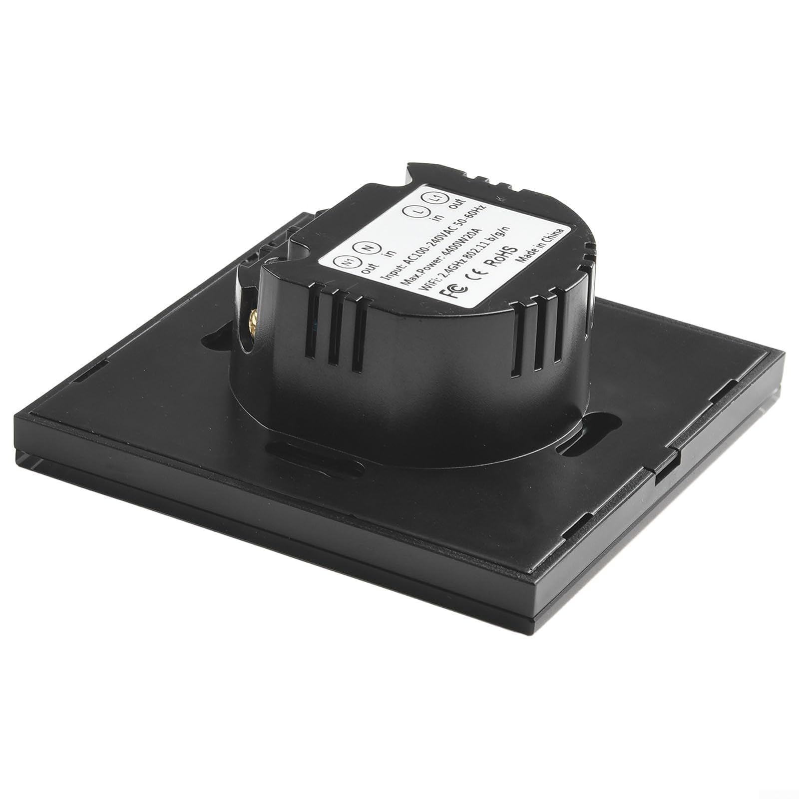 Interrupteur de chauffe-eau Wi-Fi 20 A, interrupteur intelligent avec minuterie, télécommande par application, compatible avec l'application Amazon/Home (noir)