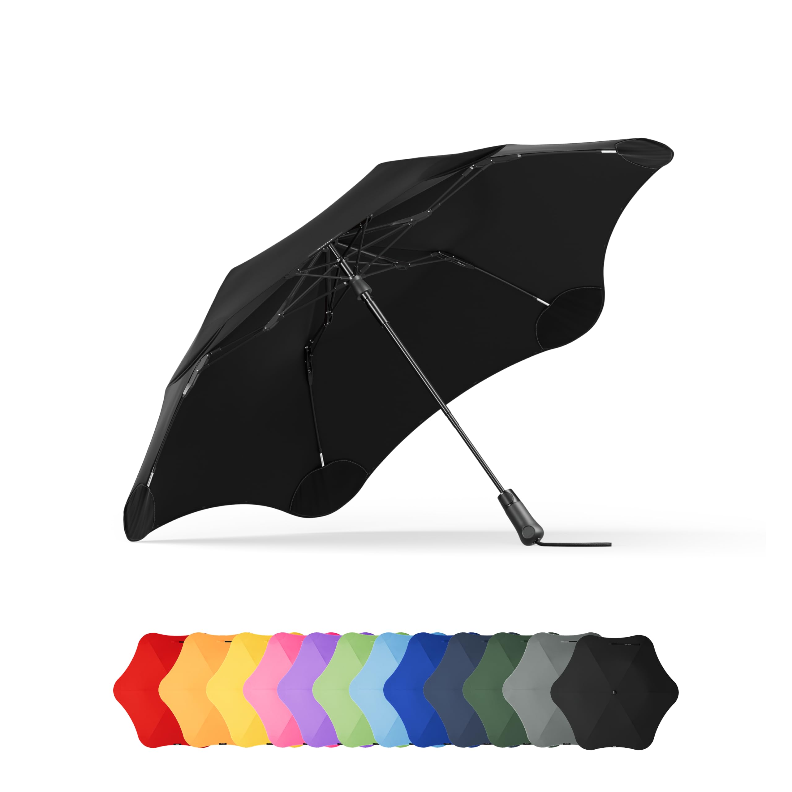 BLUNT Metro Auto Folding Umbrella - Ink Black | Patented Tips | Wind Tested 55mp