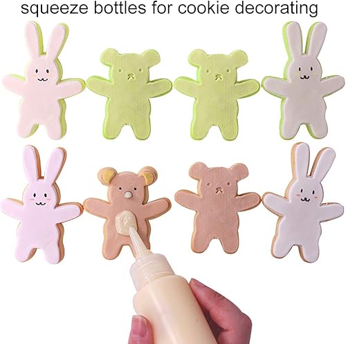 Miniatura 3 de 24 Pack 1-Ounce Plastic Squeeze Bottles with Measurement - Cookie Decorating Supplies, Cookie Writer Bottles Food Coloring and Royal Icing Supplies