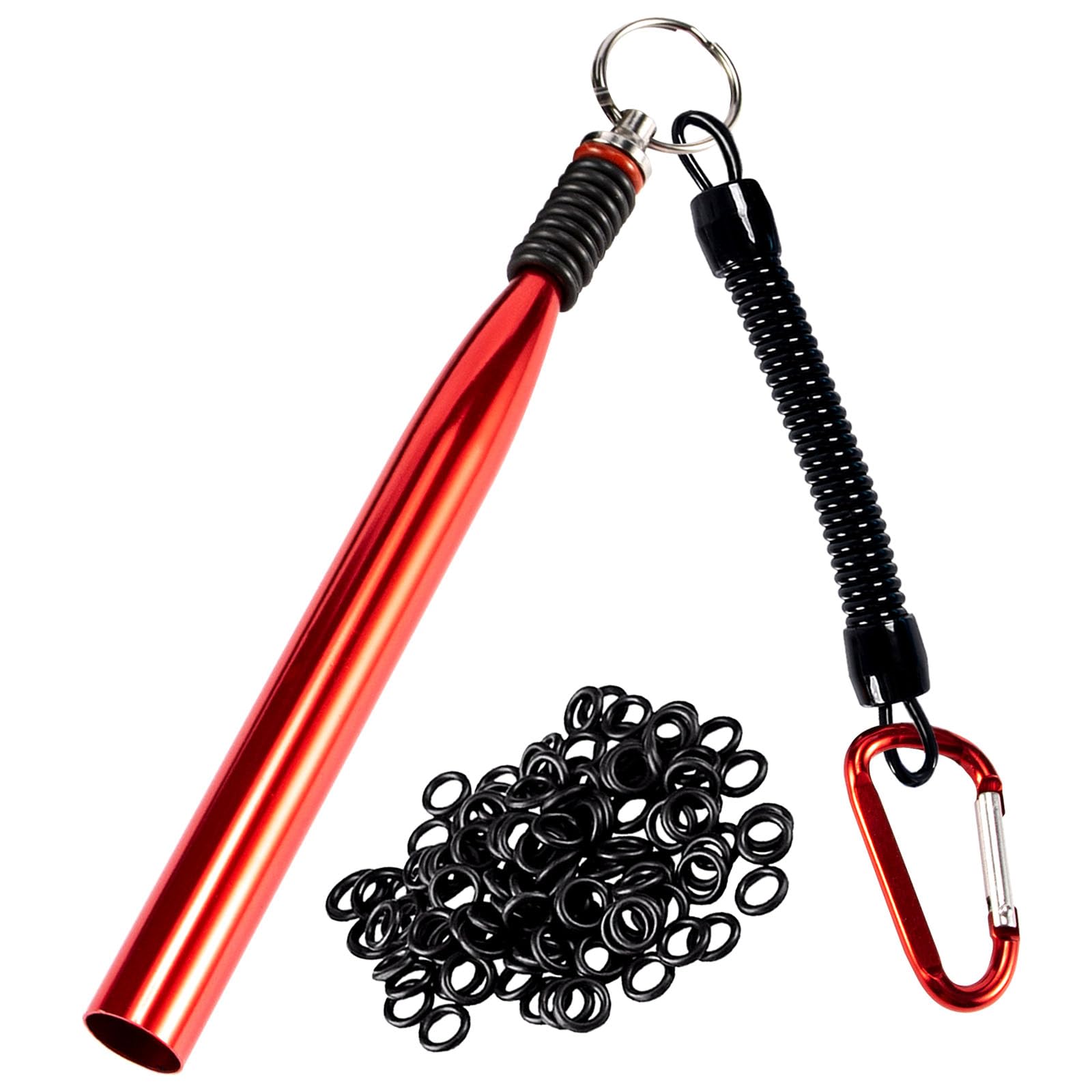 Wacky Rigging Tool, Fishing Bait Rigs, Wacky Rig Ring Tool with 70PCS Worm O-Rings, Wacky Worm Kit for Senko Neko Finesse Stick Soft Baits