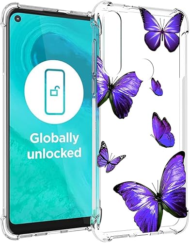 Miniatura 10 de Bohefo Funda transparente compatible con Moto G Fast, Motorola G Fast para niñas y mujeres, bonita funda protectora de TPU suave a prueba de golpes