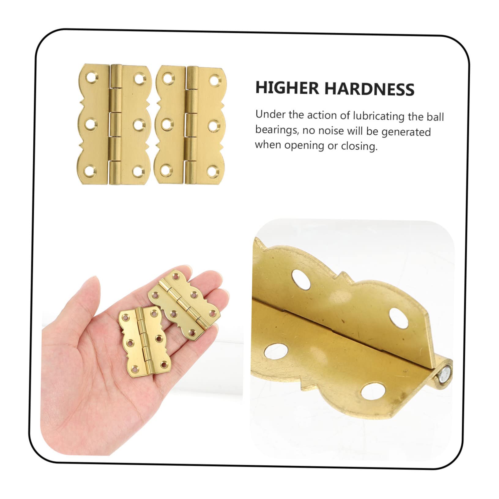 Uonlytech 10piezas Bisagras De Latón Para Piano Accesorios Musicales Resistencia La Corrosión y Desgaste Para Atriles De Piano y Estanterías Dorado