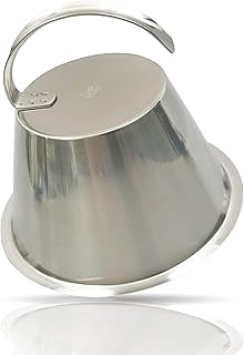 Kerafactum® - Burger Cloche Burgerhaube Haube für Hamburger Cheesburger Steak Abdeckhaube Pattys Grillen - Abdecken und Käse Schmelzen Lassen - Edelstahl mit Griff 16,5 cm