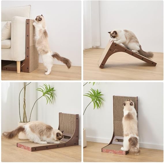 Petpals Corrugate Cardboard Cat Scratching Pad, 24 Double Side L Shaped