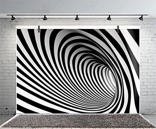 Fondo Fotográfico Espiral Blanco y Negro 10x7ft miniatura 4