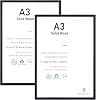 A2 Black Aluminium Certificate Frame,2 Pack Poster Frame with Plexiglass Front , 42x59cm CM Photo Picture Frame for Wall Mounted,Set of 2