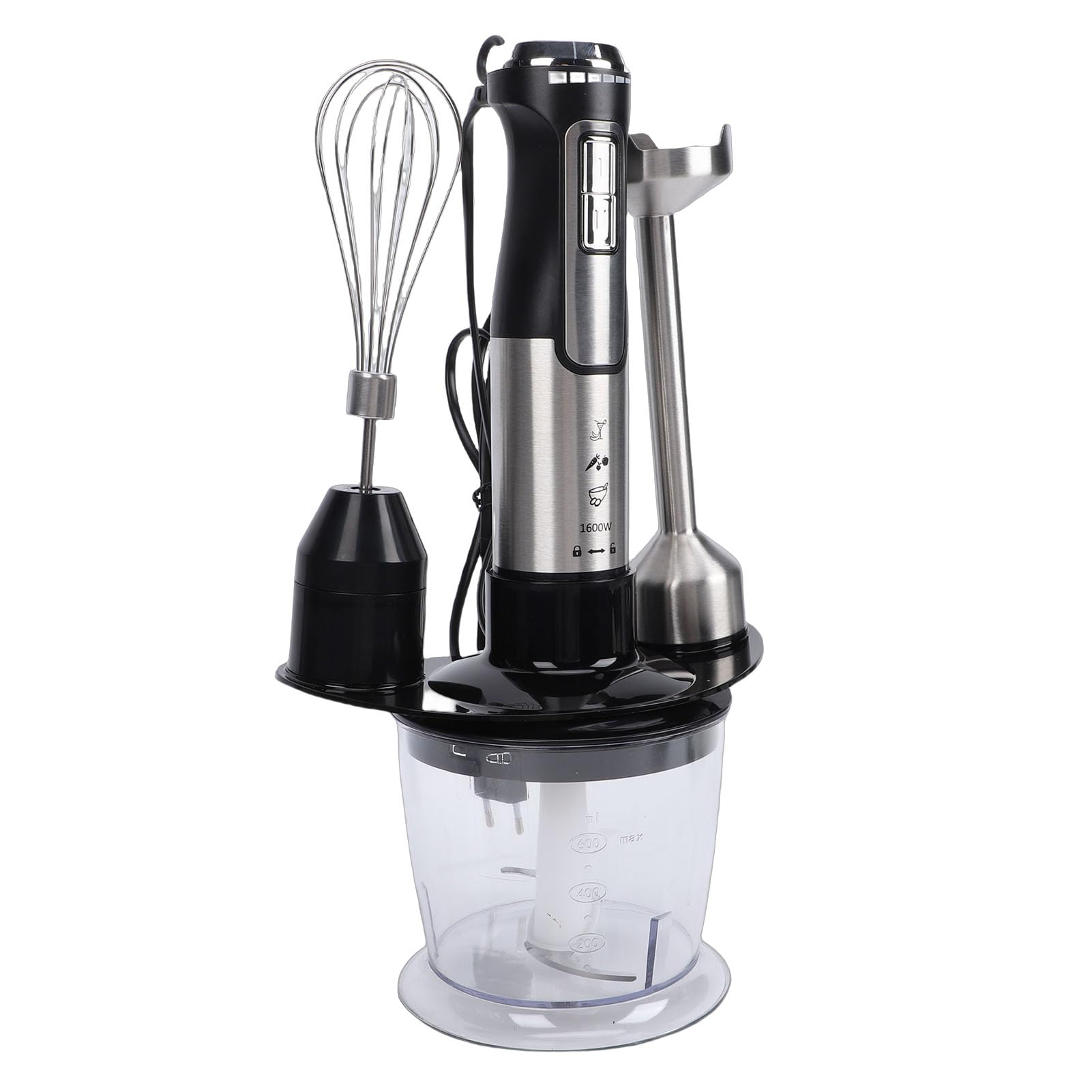 Generic Blender Ręczny Wielofunkcyjny, Lekki Blender Ręczny do Kuchni, Mikser ze Stali Nierdzewnej do żywności dla Dzieci i Soków (wtyczka UE 220-240v)