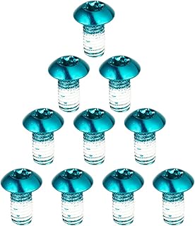 Chooee Fahrrad bremsscheiben Schraube, 12 Stück bremsscheibe Schraube M5 x 10MM (Rot/Blau/Schwarz/Gold/Grün/Orange)