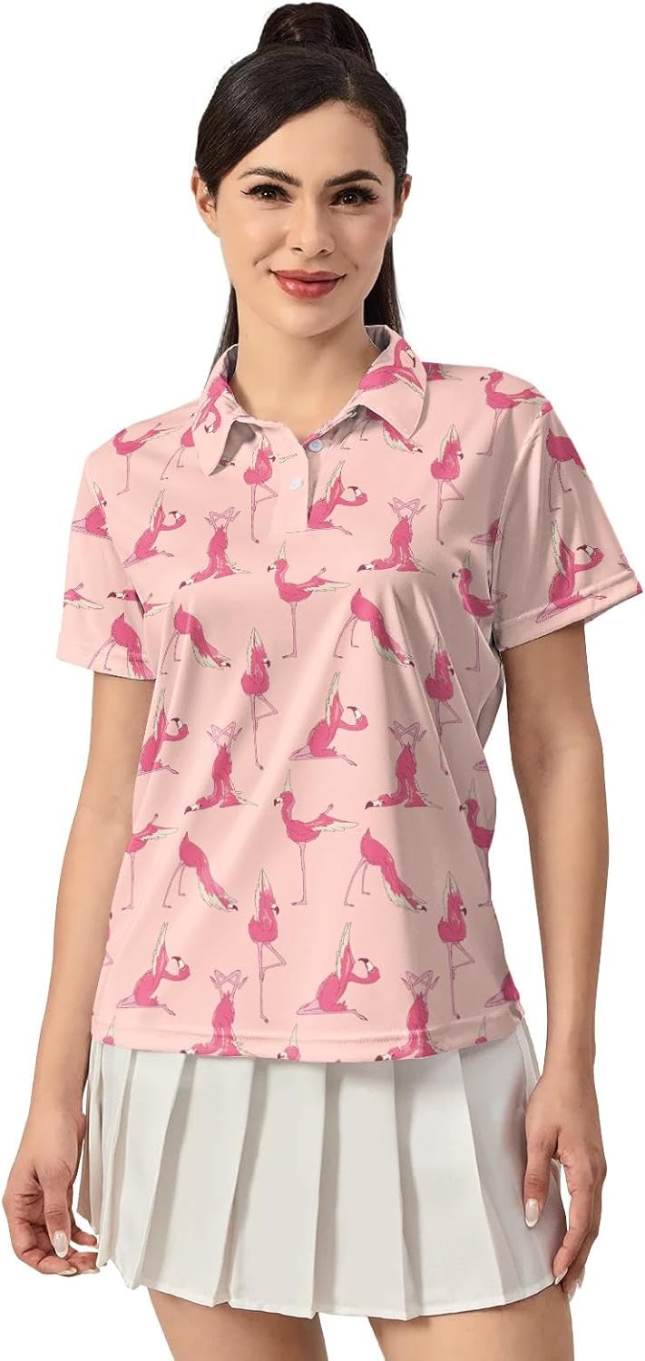 Womens Golf Shirt Funny Polo Shirts Golf Outfits Shirts Collared Printed Tennis Tops Ladies Golf Shirts Golf Gift - Image 2