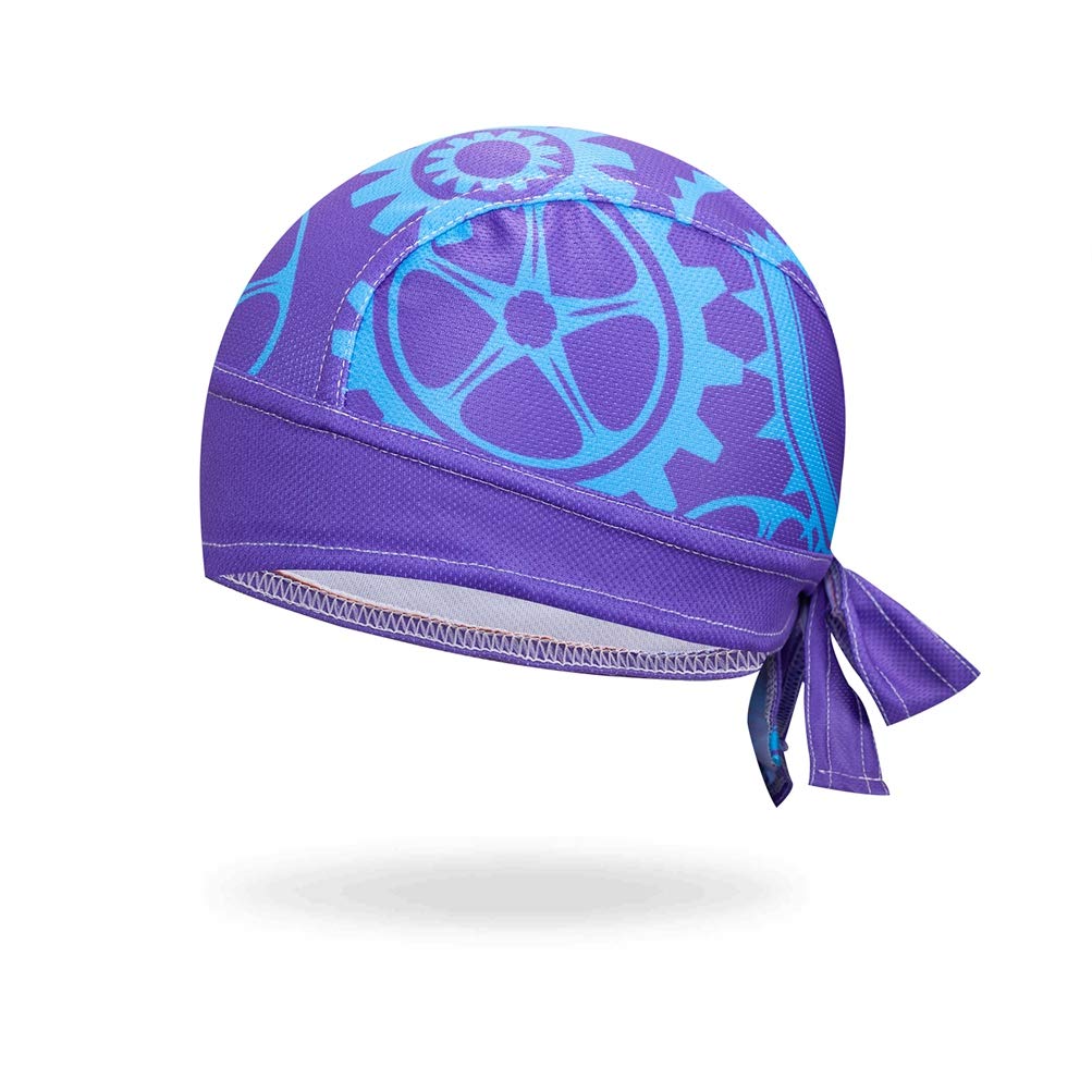 Women's Cycling Adjustable Headwrap Bicycle Headband Cap Motorcycle Bike Headscarf Purple