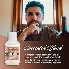 Maestro\'s Classic BEARD WASH | Deep Cleaning, Non-Drying, Fully Hydrating Gentle Cleanser For All Beard Types & Lengths- Unscented, 4 Ounce