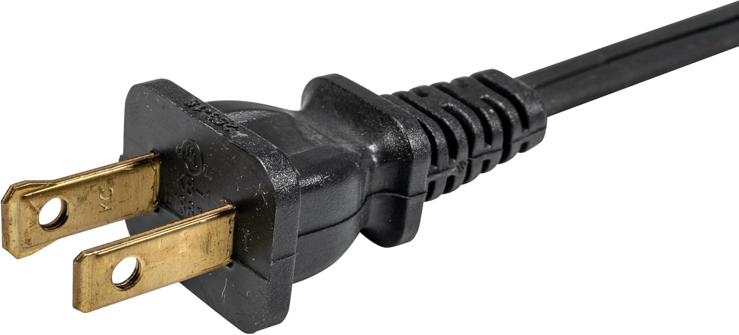 Southwire Appliance Cord with Slotted Mini Plug - Built for Kitchen Heat Appliances - Moisture & Abrasion Resistant Vinyl - Black - 6 Foot - HPN Replacement Cord